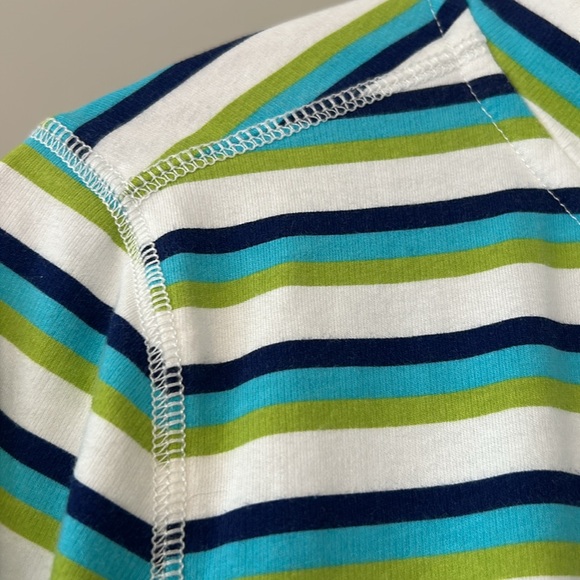 Tommy Bahama Striped Aruba Full-Zip Sweatshirt /Jacket w Pockets Green Aqua Navy - Picture 7 of 10